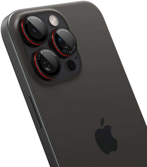 Spigen Optik Pro EZ Fit Протектор за камера Закалено стъкло Черен за iPhone 14 Pro / Pro Max / 15 Pro / Pro Max / 16 Pro / 16 Pro Max