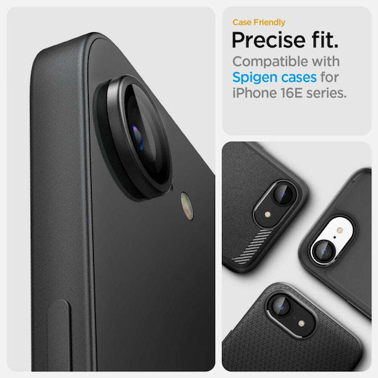 Spigen Optik Pro EZ Fit Kameraschutz Gehärtetes Glas Black für das iPhone 16e