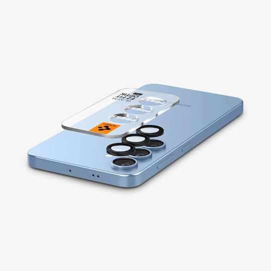 Spigen Optik Pro Protecție Cameră Tempered Glass Black pentru Samsung Galaxy S25