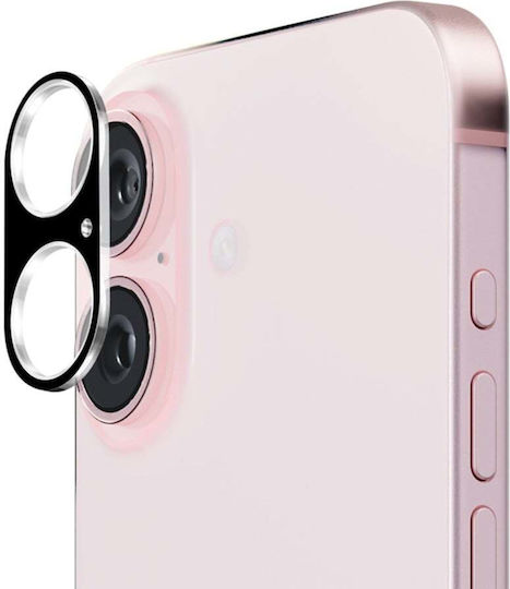 Techsuit Протектор за камера Закалено стъкло Черен за iPhone 16, iPhone 16 Plus