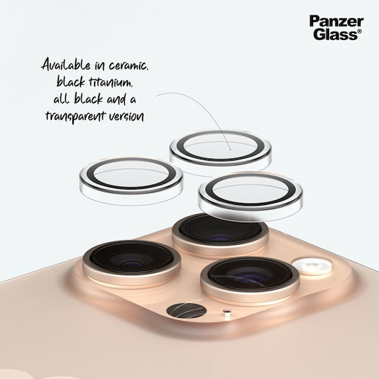 PanzerGlass Hoops Προστασία Κάμερας Tempered Glass Διάφανο για το iPhone 16 Pro, iPhone 16 Pro Max