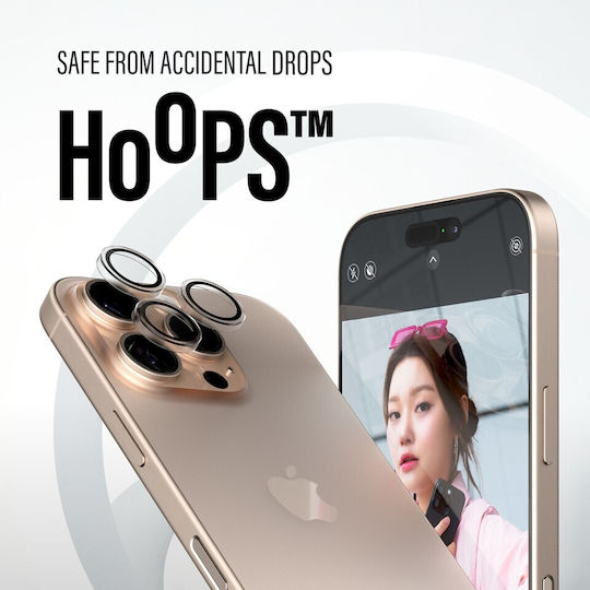 PanzerGlass Hoops Προστασία Κάμερας Tempered Glass Διάφανο για το iPhone 16 Pro, iPhone 16 Pro Max