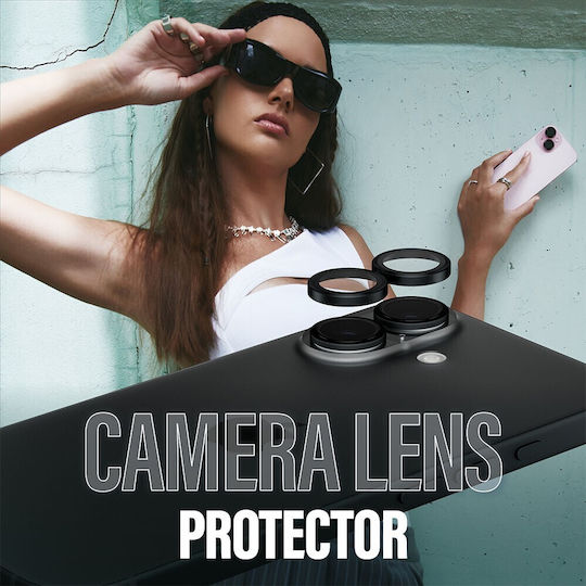 PanzerGlass Safe Camera Protection Tempered Glass Black for the iPhone 16, iPhone 16 Plus