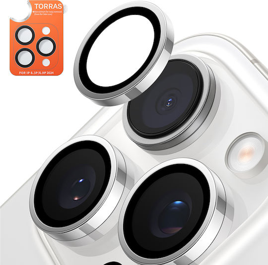 Torras Kameraschutz Gehärtetes Glas Gray für das iPhone 16 Pro Max