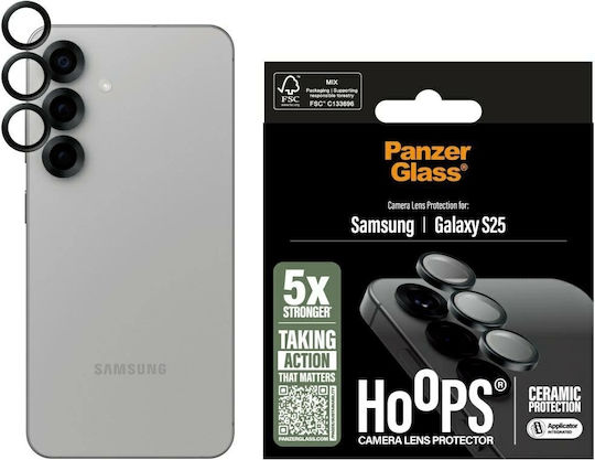 PanzerGlass Hoops Ceramic Προστασία Κάμερας Tempered Glass Μαύρο για το Samsung Galaxy S 2025