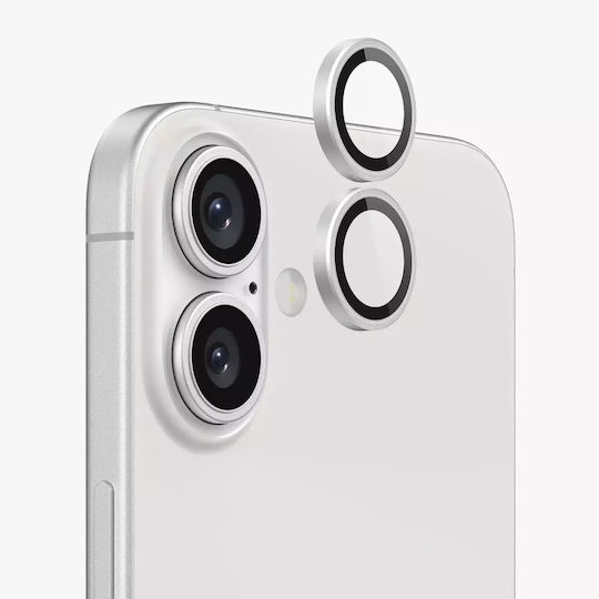 Lito S+ Протектор за камера Закалено стъкло Сребрист за Apple iPhone 16, iPhone 16 Plus