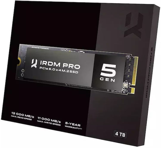 GoodRAM IRDM Pro SSD 4TB M.2 Type With PCI Express 5.0 Connection And IRP-SSDPR-P54S-4K0-80 Heatsink