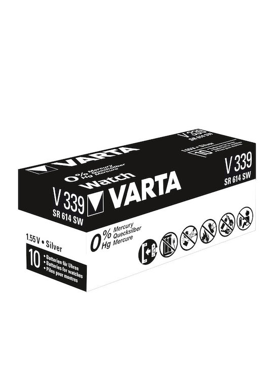 Varta V339 Silver Oxide Watch Battery SR614 1.55V 1pcs