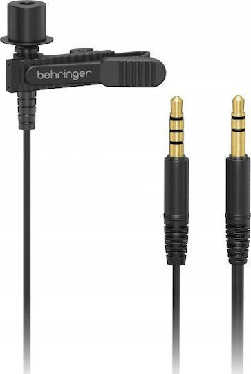 Behringer BC LAV Кондензатор (Малка диафрагма) Микрофон 3.5mm Πέτου, Clip On за Вокали в Черен Цвят