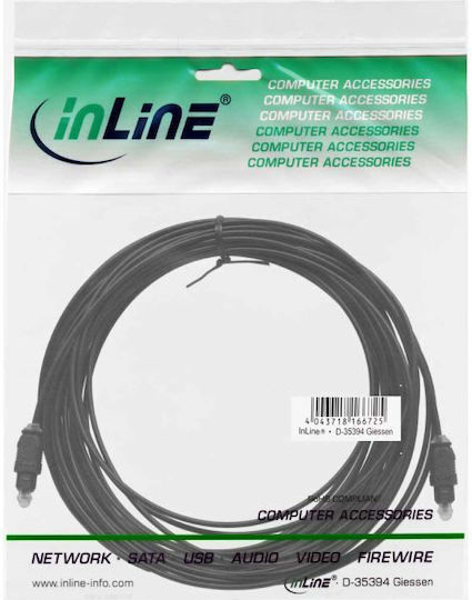 InLine Optical Audio Cable TOS male - TOS male Μαύρο 15m (89916)