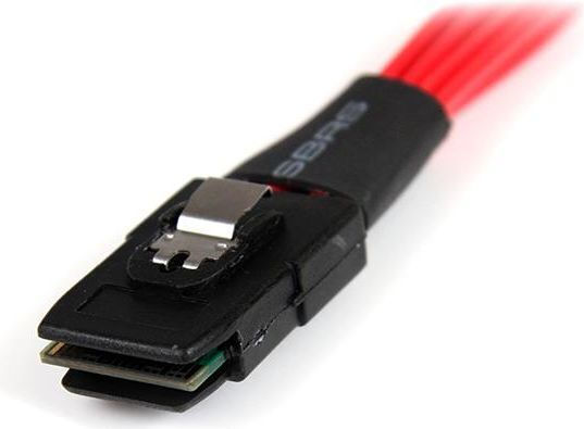 StarTech Mini-SAS - 7-Pin SATA III Kabel 100cm Rot (SAS8087S4100)