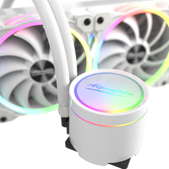 Alpenfoehn Gletscherwasser 360 RGB Water Cooling AIO CPU With 3 White 120mm Fans