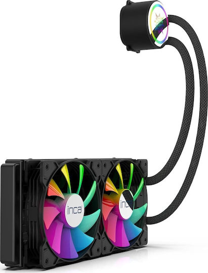 Inca ISS-02XN Охлаждане AIO CPU с 2 Вентилатора 120mm и ARGB Осветление