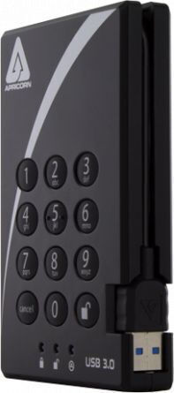 Apricorn Aegis Padl USB 3.1 Външен HDD 1TB 2.5" Черен