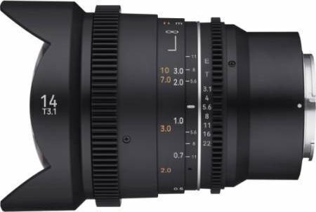 Samyang Voller Rahmen Kameraobjektiv MF 14mm T3,1 VDSLR MK2 Weitwinkel für Sony E Mount Black
