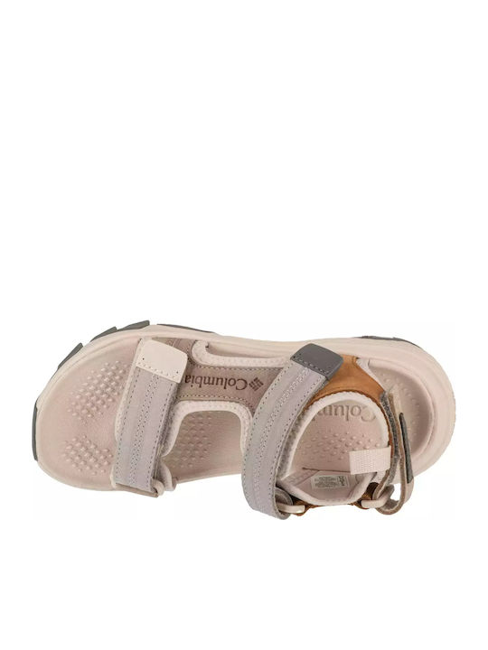 Peakfreak Rush Leather Women's Flat Sandals Sporty in Beige Color
