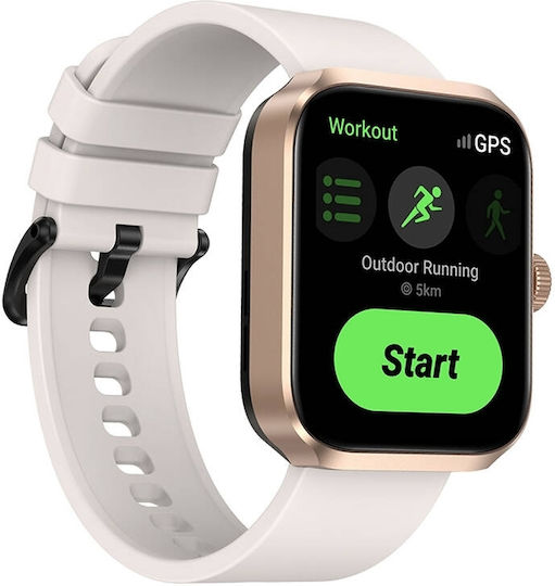 Zeblaze Beyond 3 Plus Aluminium 37mm Smartwatch με Παλμογράφο (Χρυσό - M/L)