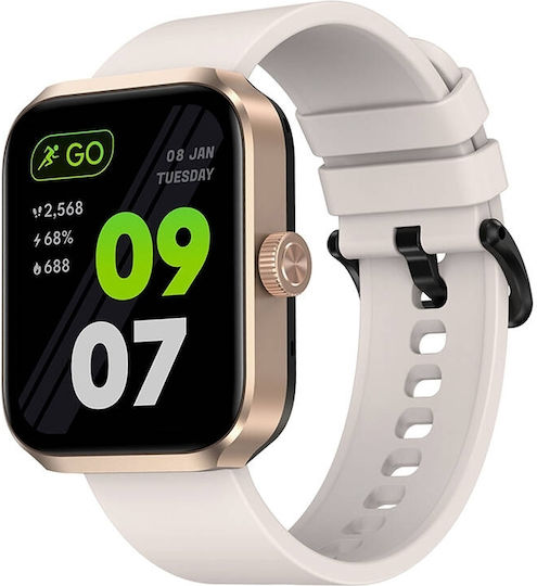 Zeblaze Beyond 3 Plus Aluminium 37mm Smartwatch με Παλμογράφο (Χρυσό - M/L)
