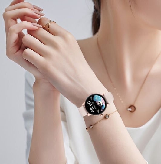 Kieslect L11 Aluminium 46mm Smartwatch mit Pulsmesser (Rosa)