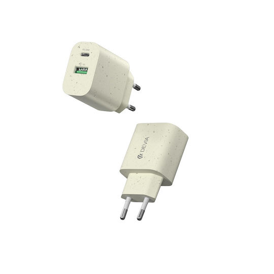 Devia Φορτιστής Χωρίς Καλώδιο 12W Power Delivery Λευκός (A)