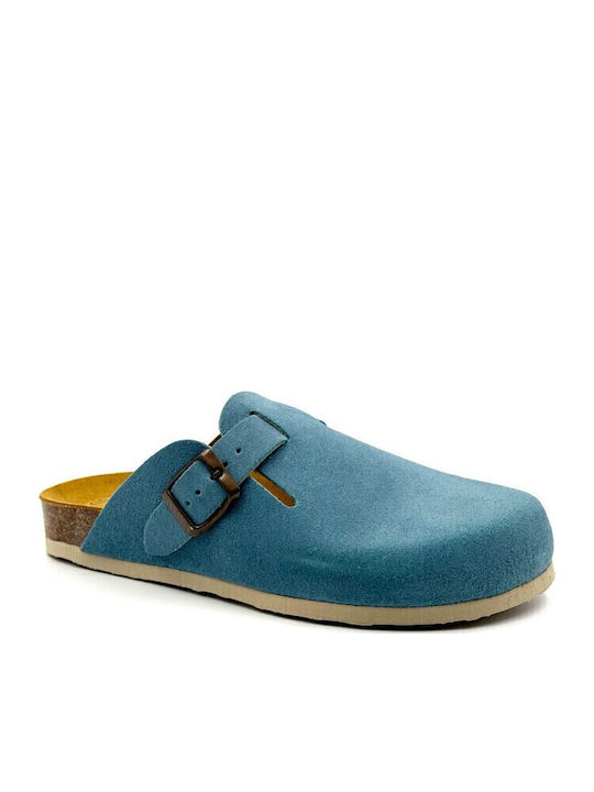 Afelpado Anatomical Leather Women's Slippers Blue