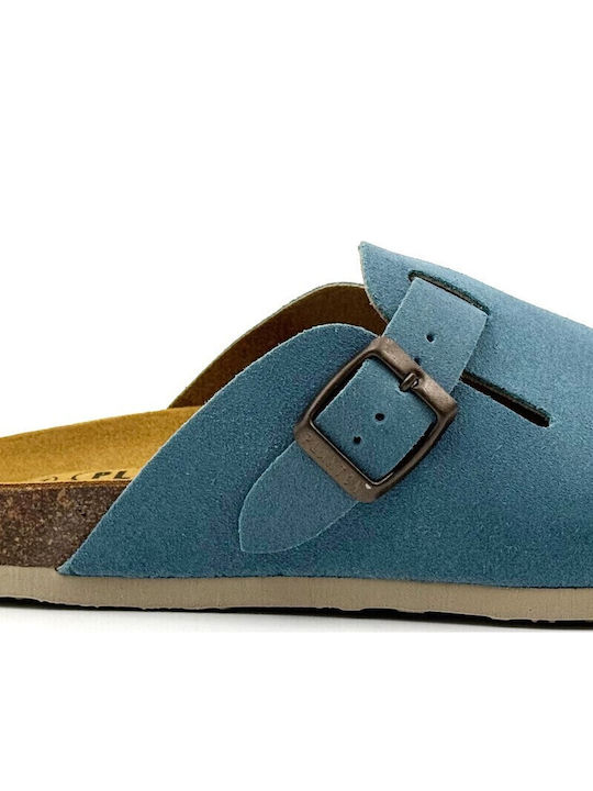 Afelpado Anatomical Leather Women's Slippers Blue