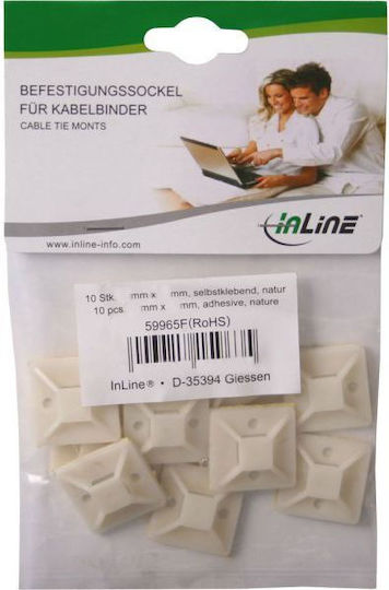 InLine Desk Cable Management Sleeve White (59965F) 10pcs