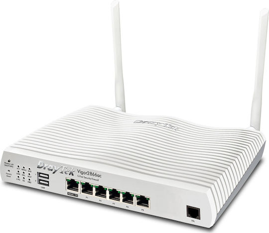Draytek Vigor 2866Vax ADSL2+ Безжичен Модем Рутер Wi‑Fi 6 - Wi‑Fi 6 с 5 Порта Gigabit Ethernet