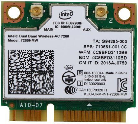 Intel Dual Band Wireless-ac 7260 2x2 Ac+bt