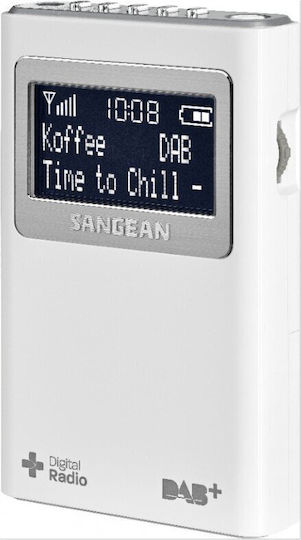 Sangean DPR-39 Portable Radio Battery DAB+ with USB White