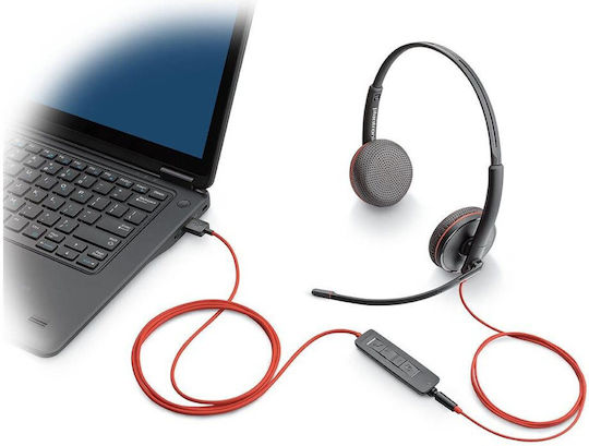 Poly Blackwire 3320 On Ear Multimedia Headphone with Microphone USB-C