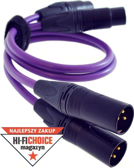 Melodika Cable 2 x XLR male - 2 x XLR female Μωβ 1.5m MD2X15