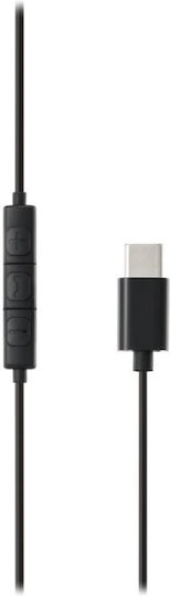 Streetz C210 In-ear Handsfree Ακουστικά με Βύσμα USB-C Μαύρο