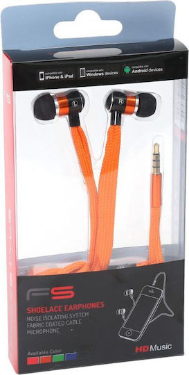 Omega Freestyle Shoelace FH2112 In-ear Handsfree με Βύσμα 3.5mm Πορτοκαλί