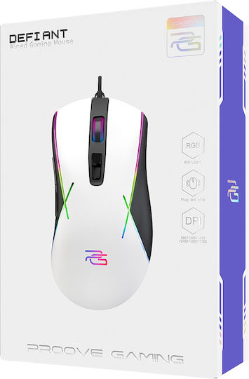 Proove Defiant Gaming Gaming Maus 7200 DPI Weiß