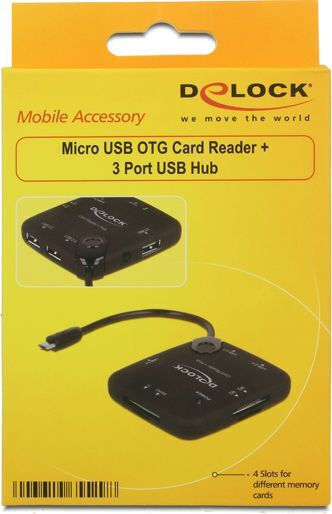 DeLock Card Reader USB 2.0 για SD/microSD/MemoryStick