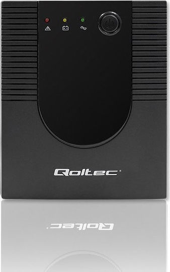 Qoltec FR UPS Line-Interactive 2000VA 1200W με 4 Πρίζες