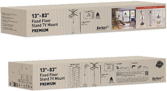Barkan FS420 Βάση Τηλεόρασης Δαπέδου έως 83" και 50kg Μαύρο