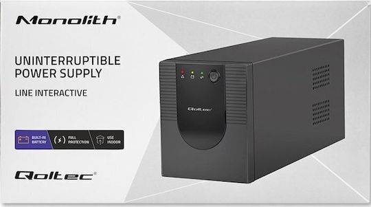 Qoltec FR UPS Line-Interactive 2000VA 1200W με 4 Πρίζες
