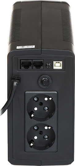 IPS TM-LI-PRO-600-F2 UPS Line-Interactive 600VA 360W με 2 Schuko Πρίζες