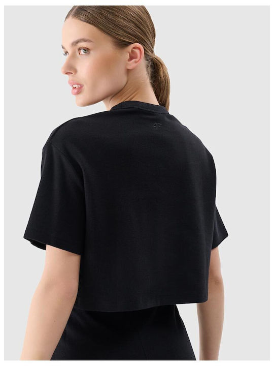 Women's Blouse Cotton Short Sleeve Black