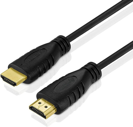 Techly HDMI 2.0 Premium High Speed 4K 60Hz HDR Cable HDMI male - HDMI male 9m Μαύρο