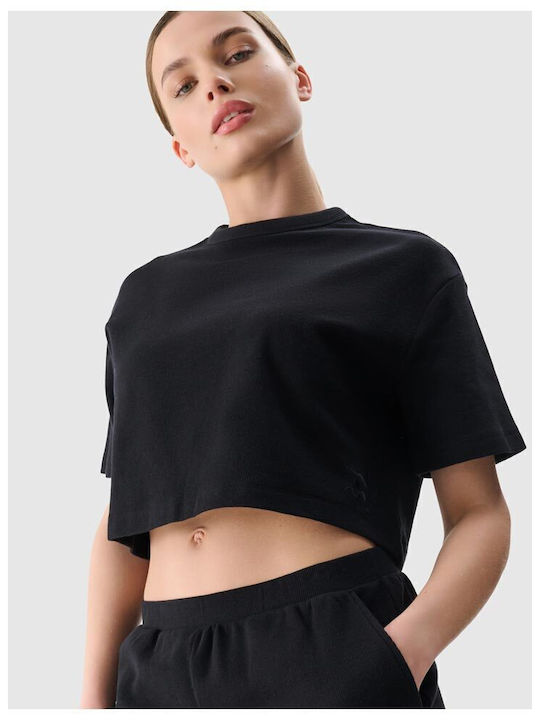 Women's Blouse Cotton Short Sleeve Black