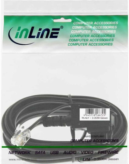Интерфейсен телефонен кабел Tae-f 6p4c Rj11 6м 18909