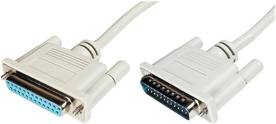 Digitus Καλώδιο RS232 25-pin male σε RS232 25-pin female 10m