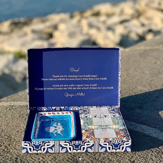 Set Cadou Săpunuri Artizanale Maiolica Albastră Casa Amalfi Gb02