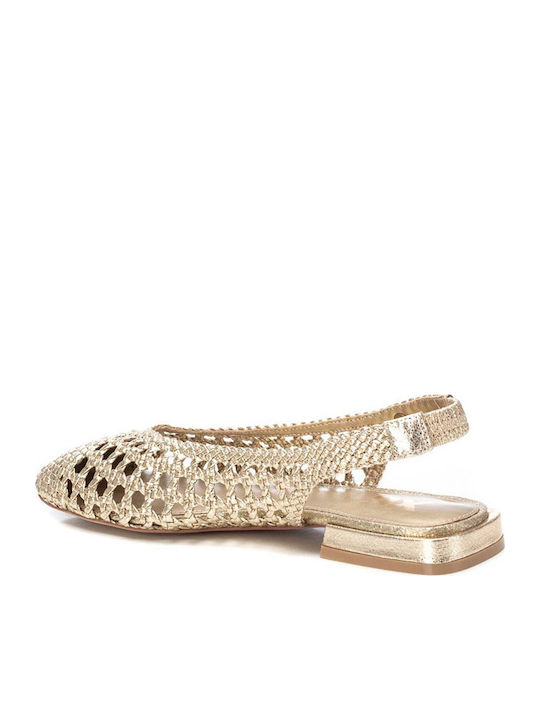 Ballerinas With strap Gold