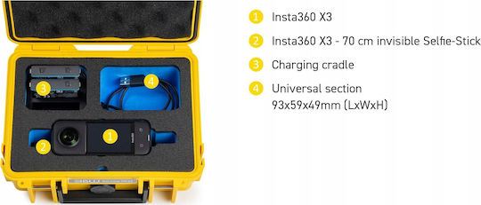 B&W International Tip 500 148P90 Husa De Protecție Pentru Insta360 / Insta360 X3