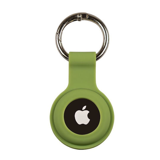 Mobile Origin Keychain Cazul Keychain Silicon pentru AirTag în culoarea Verde
