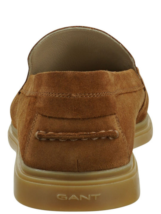 Boery Δερμάτινα Ανδρικά Loafers σε Καφέ Χρώμα